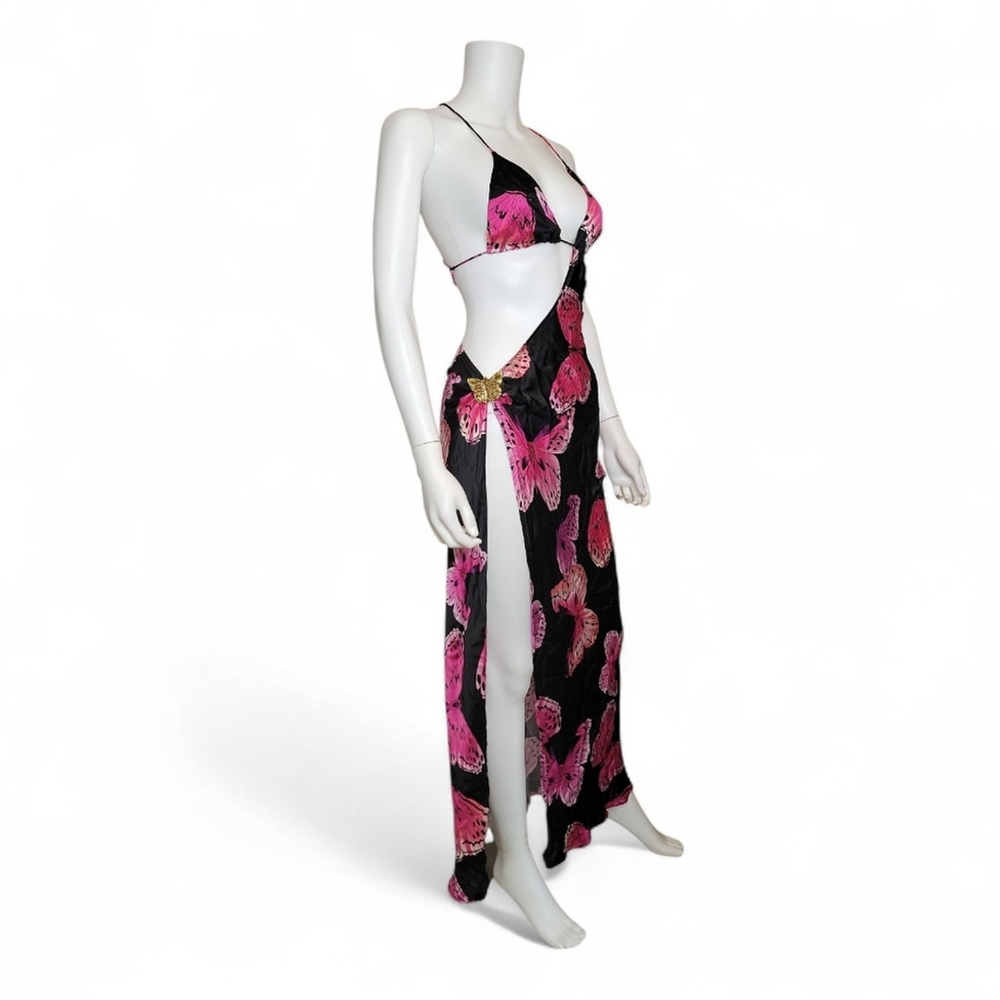 $330 CIN CIN Villa Butterfly Maxi Dress - Monarch XS - Picture 5 of 7